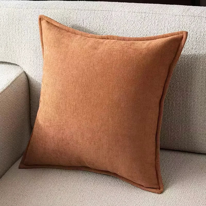 Housse de Coussin Rétro en Chenille Douce