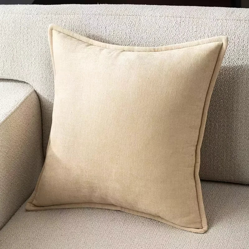 Housse de Coussin Rétro en Chenille Douce