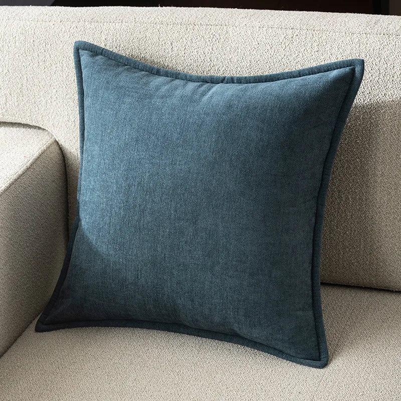 Housse de Coussin Rétro en Chenille Douce