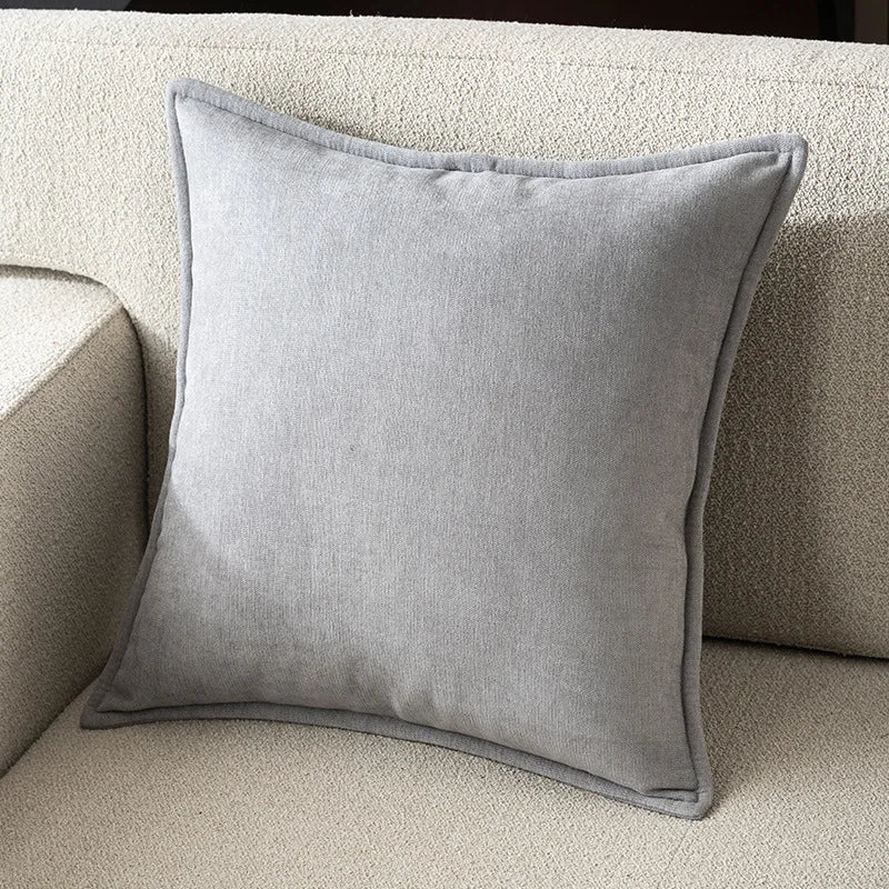 Housse de Coussin Rétro en Chenille Douce